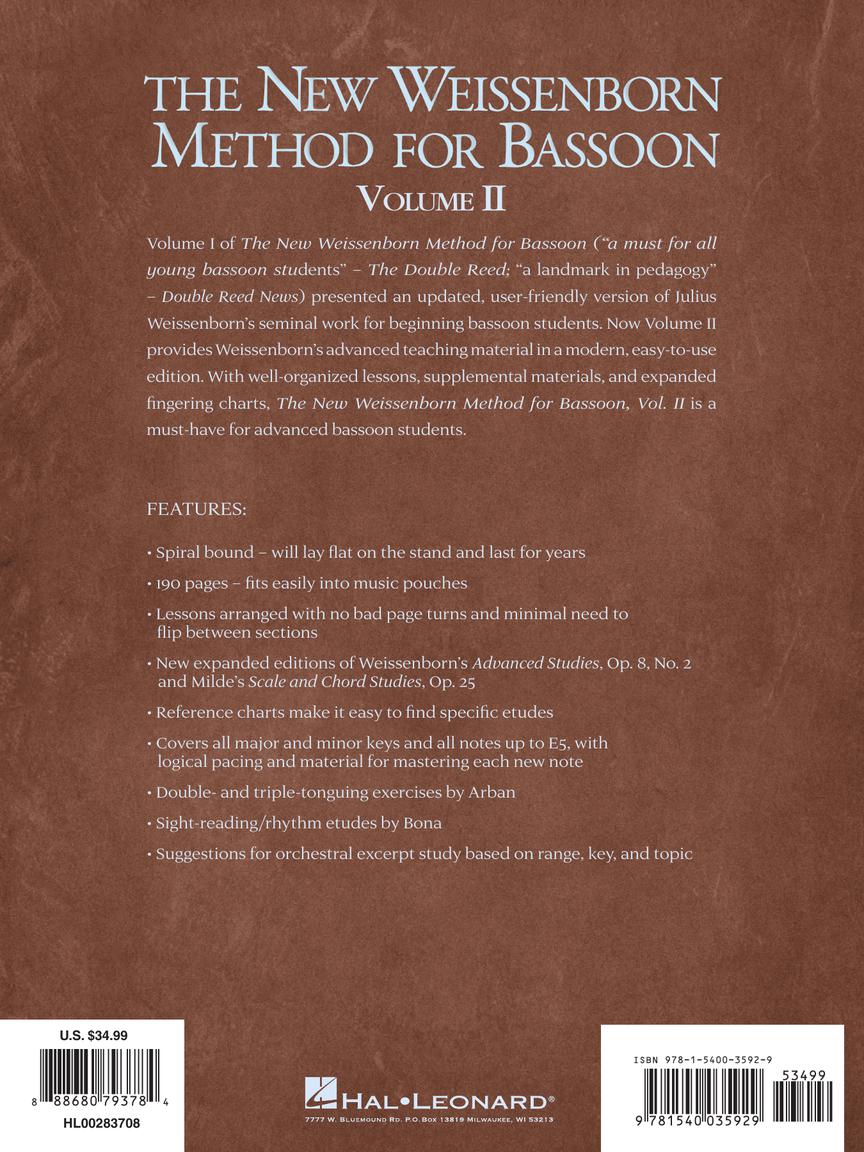 Weissenborn Method for Bassoon Book 2