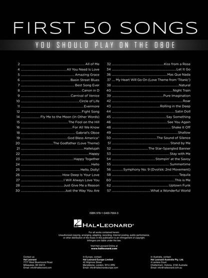First 50 Songs You Should Play on the Oboe