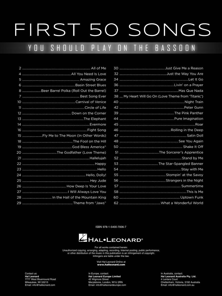 First 50 Songs You Should Play on the Bassoon