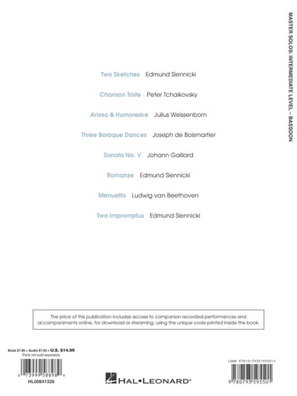 Master Solos Intermediate Level – Bassoon with Online Audio