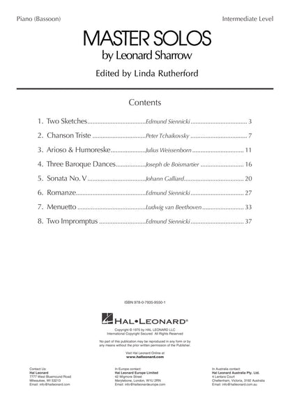 Master Solos Intermediate Level – Bassoon with Online Audio