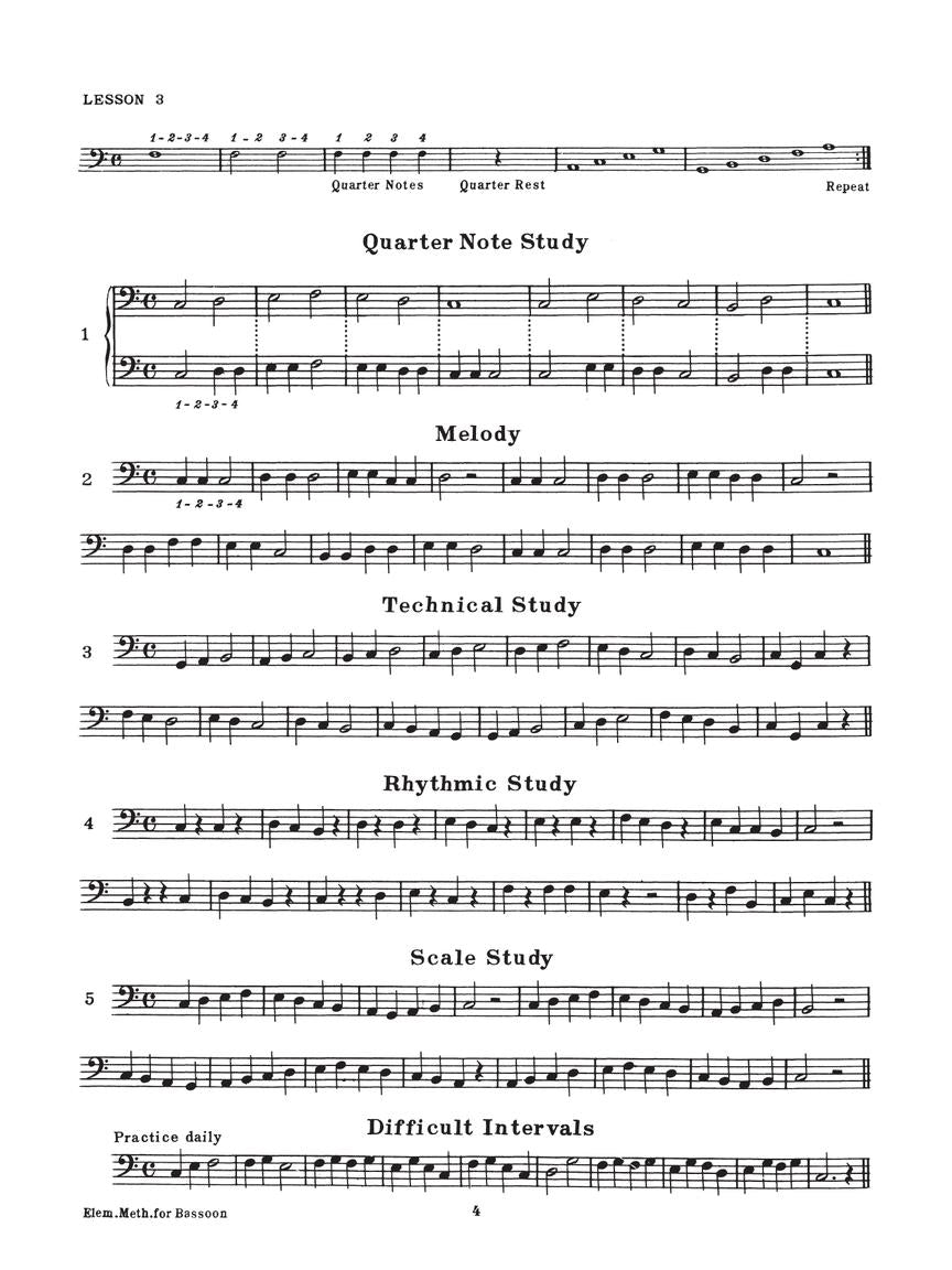 Rubank Elementary Method – Bassoon