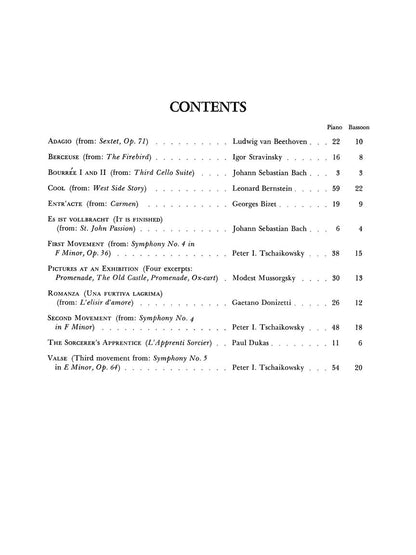 Solos for the Bassoon Player with Piano Accompaniment