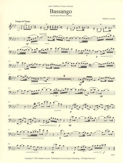 Lussier: Bassango for Bassoon and Piano Trevco